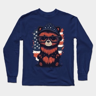 Patriotic Bear Long Sleeve T-Shirt